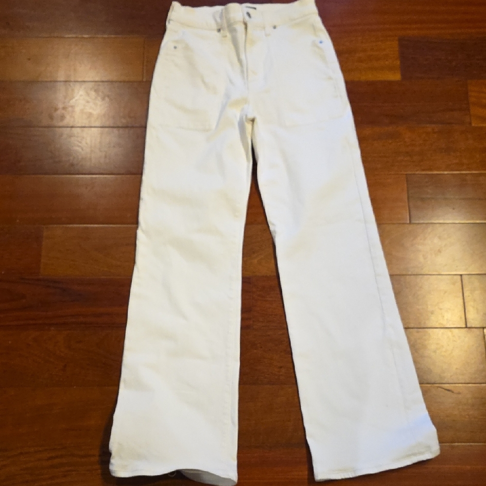 Veronica Beard White Wide Leg Jeans